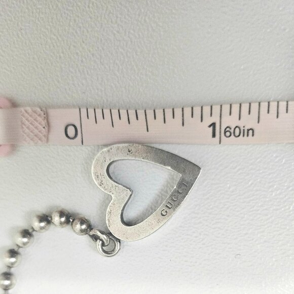 Gucci Sterling Silver Ball Chain Heart Toggle Bracelet Silver 925 - Picture 5 of 6